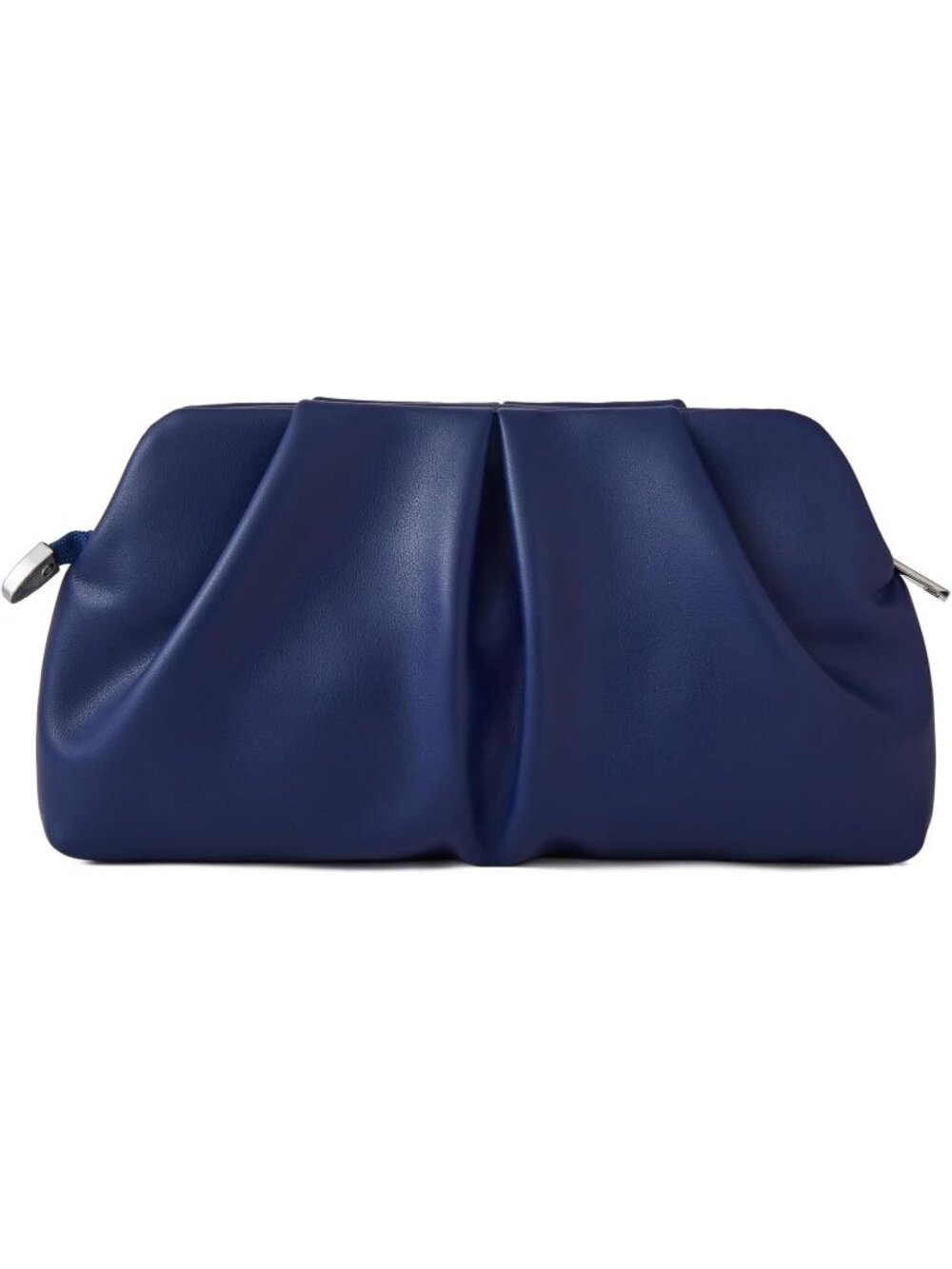 Women's Dark Blue Pleated Formal Clutch Purse Evening Bag Detachable Chain